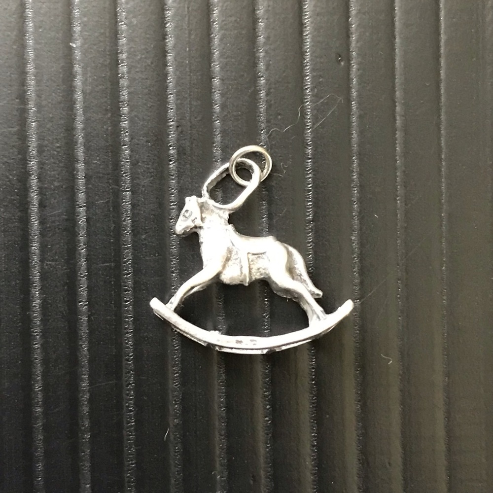 Vintage Sterling Silver Rocking Horse Charm Pendant 1990’s NEW- Never Worn